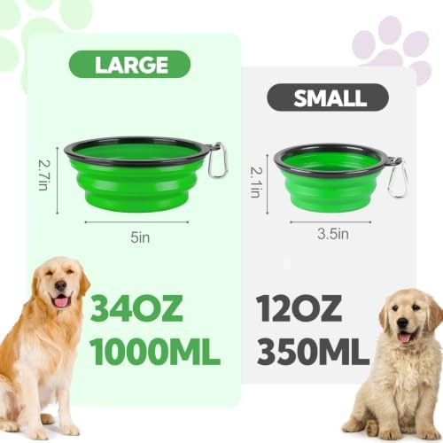 Collapsible Dog Bowl Large 34oz, Travel Dog Water Bowl Portable - Image 4