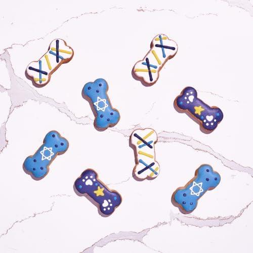 Hanukkah Dog Treat Gift Set, Peanut Butter Dog Cookies, Set of 8 - Image 2