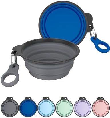 Aonkey 2 Pack 37oz/4.6 Cup Collapsible Dog Bowls with Bottle Carrier by AONKEY