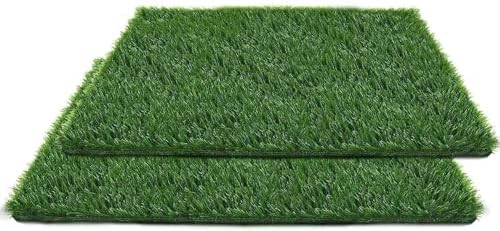 Artificial Grass for Dogs Pee Tray Fake Grass Mat for Professional Puppy Potty Trainer Replacement Dog Grass Pad for Indoor and Outdoor (25.5x19.5 Inch(Pack of 2)) by SSRIVER