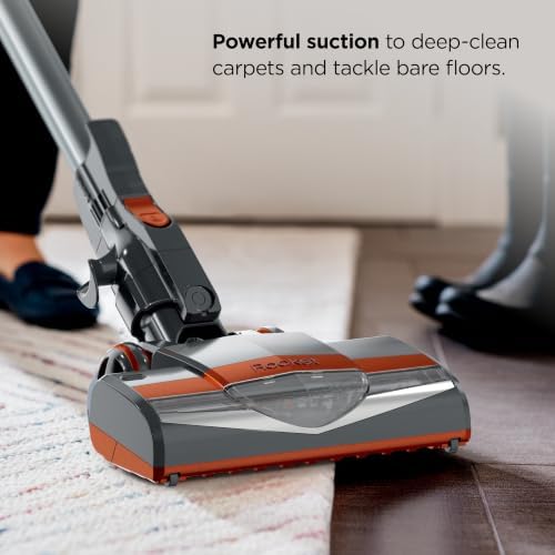 Shark HV302 Rocket Pet Corded Stick Vacuum, Lightweight with Swivel Steering for Carpets & Hard Floors, Converts to Hand Vacuum, Includes Crevice Tool, Pet Multi-Tool & Precision Duster, Orange - Image 2