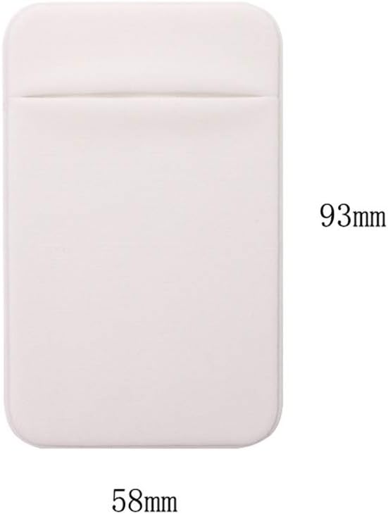 Slim Credit Card Holder for Back of Cell Phone, Stretchy Ultra Lycra 3M Self Adhesive Phone Pocket Stick On Wallet for ID Credit Card Pocket for iPhone Android Galaxy (Gold+White+Gray) - Image 2