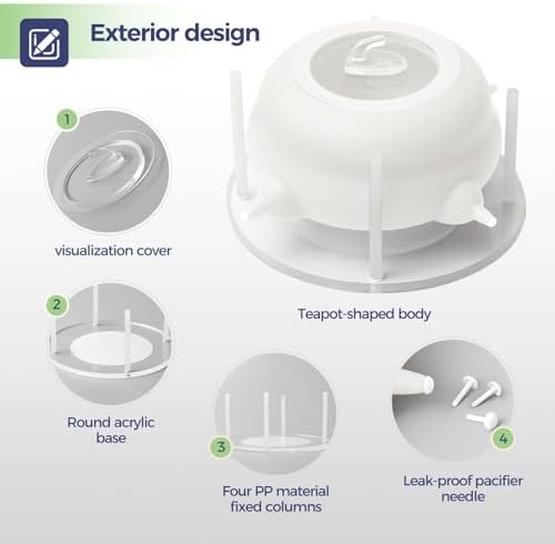 400ml Silicone Multi-Pet Milk Feeder, with 5 Nipples(White) - Image 3