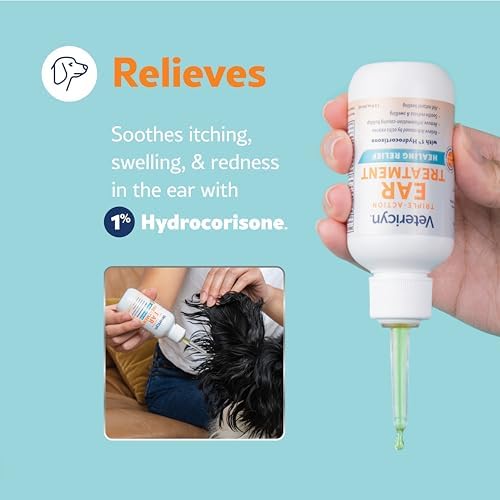 Vetericyn Triple-Action Dog Ear Treatment, Ear Drops with 1% Hydrocortisone - Image 7