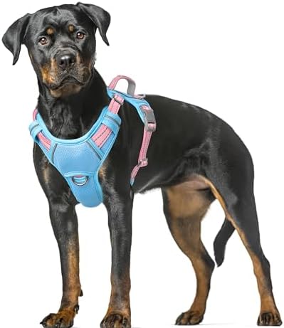 BARKBAY Dog Harness for Large Dogs No Pull Dog Vest ID Tag Pocket by BARKBAY