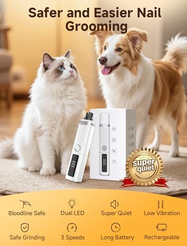 Dog Nail Grinder Whisper Quiet & Safe for Sensitive Dogs and Cats - Image 2