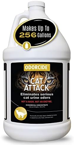 Odorcide Cat Attack Concentrate - Cat Urine Remover for Carpet & Upholstery - Litter Box Odor Eliminator by Odorcide