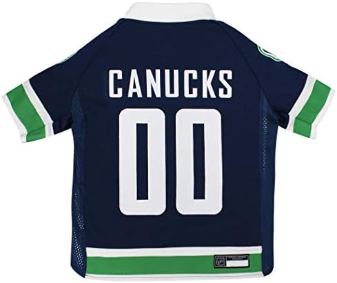 NHL Vancouver Canucks Jersey for Dogs & Cats, Large. - Let Your Pet be a Real NHL Fan! by PETSFIRST