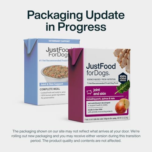 JustFoodForDogs Pantry Fresh Wet Dog Food, Complete Meal or Dog Food Topper, for Joint Health, Skin Health, Allergies, Joint & Skin Support, Pork & Quinoa - 12.5 oz (Pack of 12) - Image 2