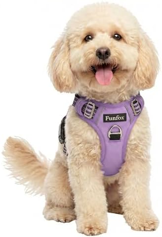 Funfox Dog Harness Small Sized Dog, No Pull Pet Vest with Front Clip by MyFUNFOX