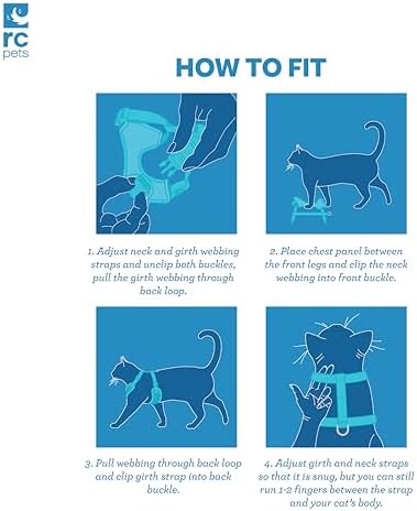 RC Pets Adventure Kitty Cat Harness | Adjustable Airmesh Vest with D-Ring and 6ft Leash for Walking and Travel | Multi Stripes, Large - Image 2