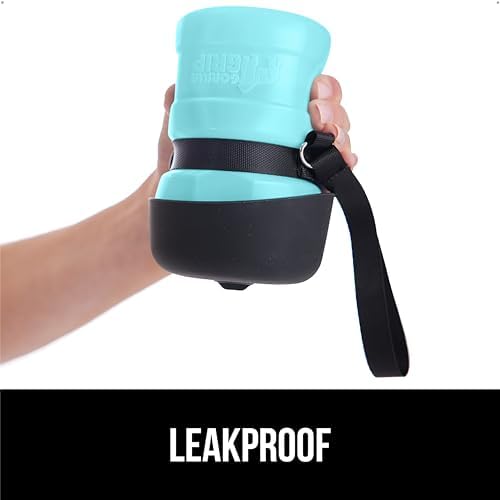 GORILLA GRIP Portable Dog Water Bottle, Food Grade Silicone, 20oz Turquoise - Image 4