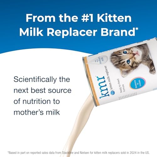PetAg KMR Kitten Milk Replacer Liquid - 11 oz, Pack of 4 - Ready-to-Feed Kitten Formula with Prebiotics, Probiotics & Vitamins for Kittens Newborn to Six Weeks Old - Easy to Digest - Image 2