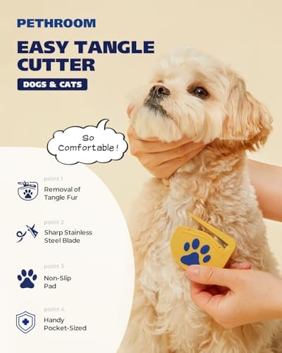 PETHROOM Easy Tangle Cutter for Dogs & Cats, Professional Dematting Tool (Pack of 2) - Image 2