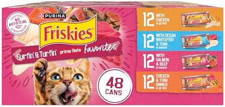 Purina Friskies Prime Filets Cat Food Variety Pack, 48 Ct Cans by Friskies