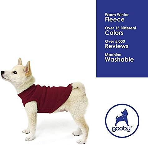 Gooby Stretch Fleece Vest Dog Sweater, Burgundy, Small - Image 3