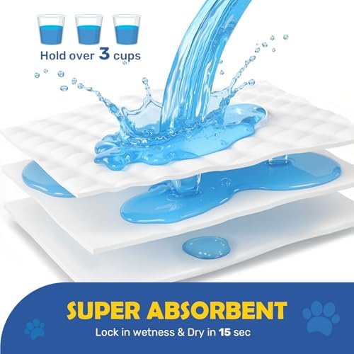 FluffyDream Super Absorbent Waterproof Dog and Puppy Pet Training Pad, Housebreaking Pet Pad,Blue (13"x17.7"(100PCS)) - Image 4