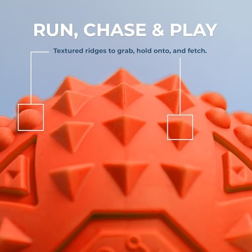 Best Pet Supplies Squeaky Dog Toys with Soft Durable Fabric for Small, Medium and Large Pets Interactive Toy for Indoor Play, Supports Active Biting and Play - Orange, Large - Image 3