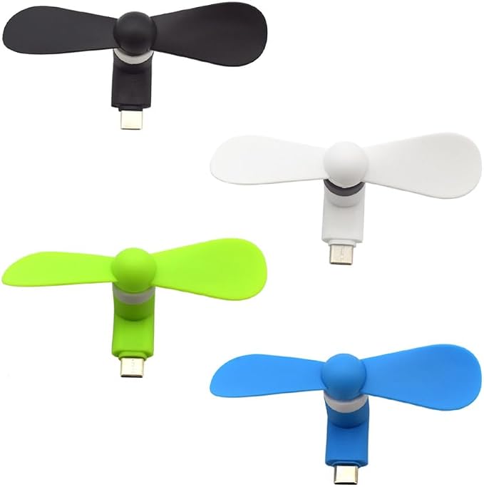 ULBTER USB Type C Mini Mobile Phone Fan for Apple iPhone 17/17 Pro/17 Pro Max/17 Air/16/16 Pro max/16 Plus / 15/15Pro Max/15 Plus 【Not for iphone 14 13 12 11 X】 and More Cool Fan by ULBTER
