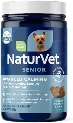 NaturVet Senior Advanced Calming Aid Dog Supplement - 60 Soft Chews by NaturVet