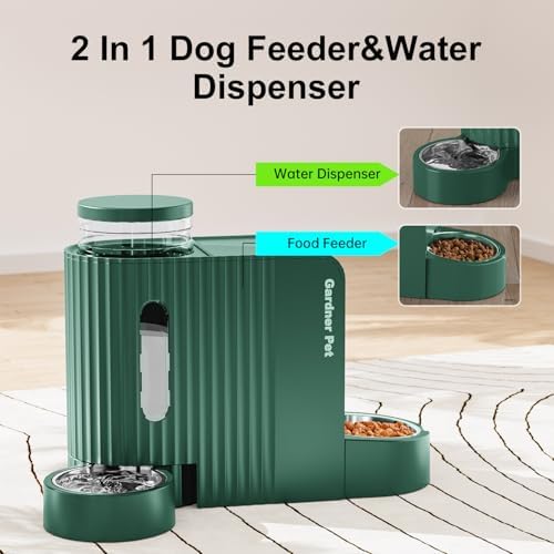 Gravity Automatic Cat Feeder, Water & Food Dispenser Set, Stainless Bowls - Image 2