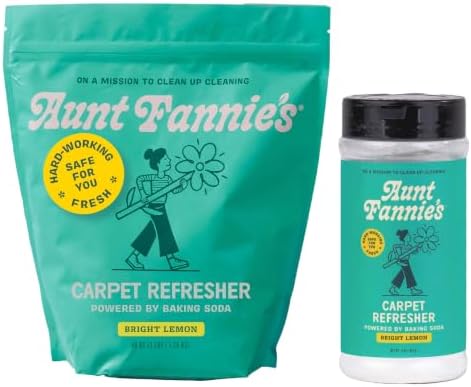 Aunt Fannie's Carpet Refresher Refill, Bright Lemon, 48 oz, Refill + Shaker by AuntFannies