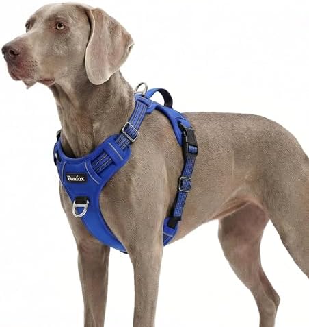 Funfox Dog Harness for XLarge Dogs, No Pull Pet Vest with Front Clip by MyFUNFOX