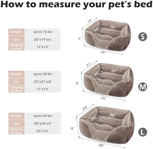 INVENHO Medium Dog Bed Rectangle Washable Orthopedic Soft Calming Sleeping Durable Pet Cuddler with Anti-Slip Bottom - Image 3