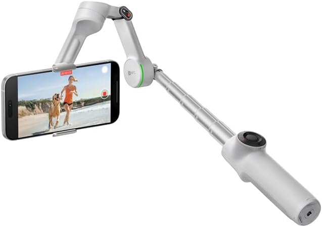 Insta360 Flow 2 PRO Gimbal Stabilizer for Smartphone, AI-Powered Tracking, 3-Axis Stabilization, Built-in Tripod, Portable & Foldable, Deep Track 4.0 Auto Tracking Phone Stabilizer Creator - White - Image 4
