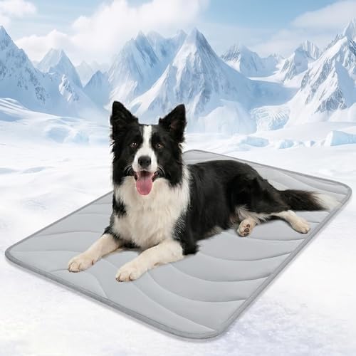 Cozyide Dog Cooling Mat, Q-Max>0.45, 40 L x 28" W, Light Grey by cozyide