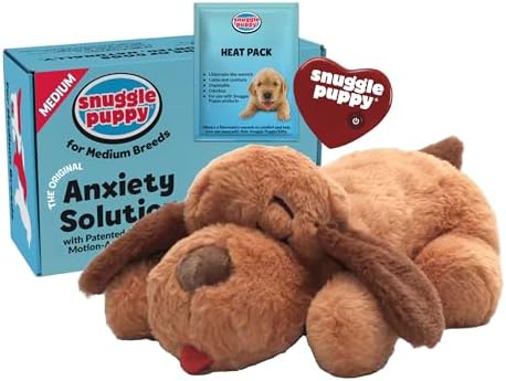 Snuggle Puppy Heartbeat Toy, Calming Comfort, Medium Breeds - Biscuit by SnugglePuppy