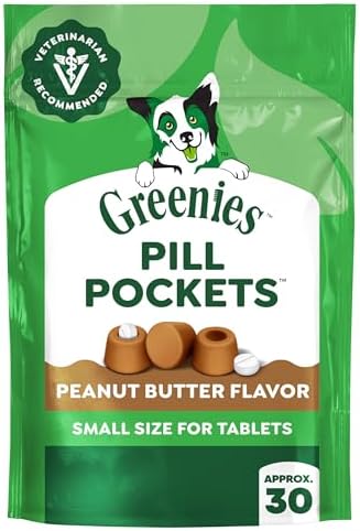 Greenies Pill Pockets Small Size Dog Treats, Peanut Butter, 3.2 oz by GREENIES