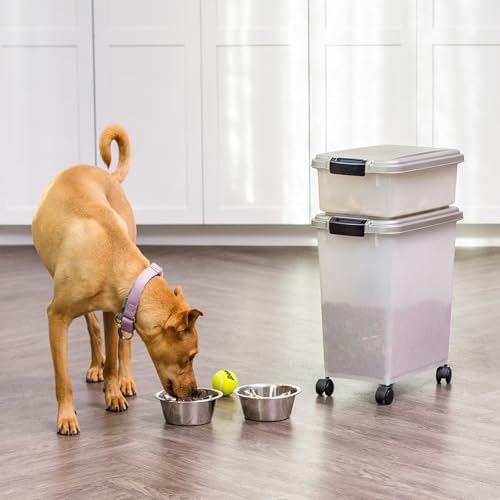 IRIS USA Dog Food Storage Container, Up to 30+11 lbs, Gray/Dark Gray - Image 4