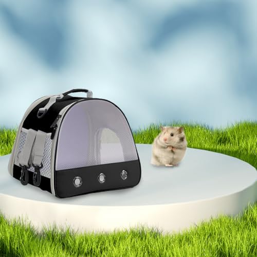 Breathable Guinea Pig Carrier Backpack with Nylon Mesh Window Portable Carrier for Guinea Pig, Bunny Bearded Dragon Bird Chinchilla Ferret Travel Outdoor - Image 7