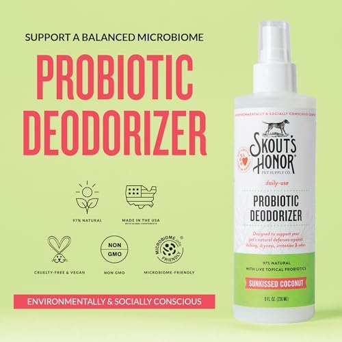 SKOUT'S HONOR Probiotic Dog Deodorizing Spray- SC, 8 oz, 2-Pack - Image 2