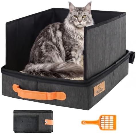 MORAIS Portable Travel Litter Box for Cats, 23"×15"×11" by Morais