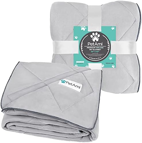 PetAmi Cooling Dog Blanket Lightweight Summer for Pet Cat 29x40 Light Grey - Image 6