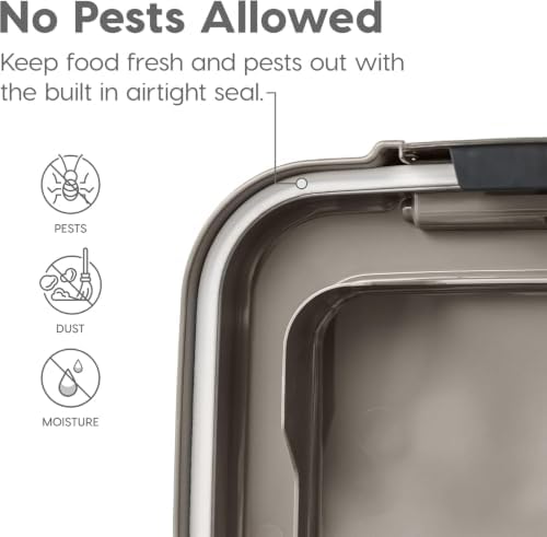 IRIS USA Airtight Dog Food Storage Container Combo, 30 lb & 11 lb Bin - Image 4