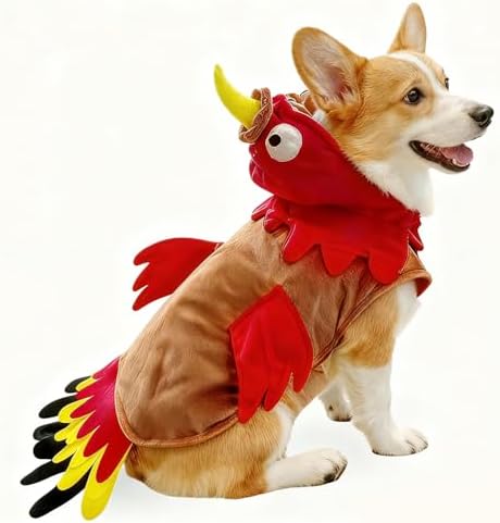 T2Y Dog Costumes Dog Turkey Costume, Thanksgiving Costume Pet Clothes Apparel for Thanksgiving Christmas Cosplay for Small Medium and Large Dogs [L] by T2Y