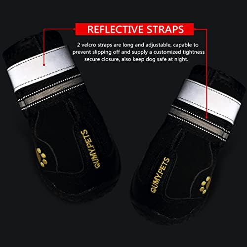 QUMY Dog Shoes for Hot Pavement, Dog Snow Boots & Paw Protectors for Winter - Image 5