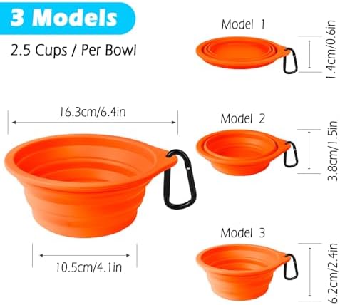 PetBonus 2-Pack Collapsible Dog Bowls, Portable Travel Dog Water Food Bowls - Image 3