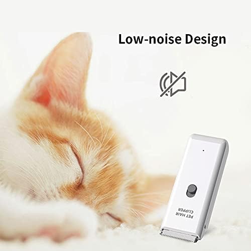 Dog Clippers,Quiet Washable USB Rechargeable Cordless Dog Grooming Kit,Electric Pets Hair Trimmers Shaver Shears for Dogs and Cats White - Image 4