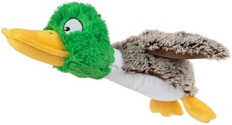 Best Pet Supplies Interactive Squeaky Dog Chew Toy, Ideal Dog Toys for Chewers, Small, Medium & Large Dogs, and Fetch Lovers - Mallard Duck (Gray), Large by BestPetSuppliesLLC