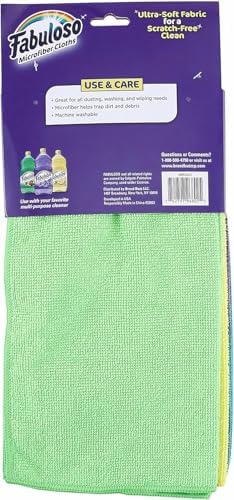 Fabuloso Microfiber Cleaning Cloths for Home & Car, 13x13, 8 Ct, 2-Pack - Image 5