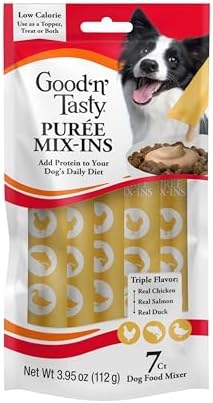 Good 'n' Tasty Puree Mix-Ins Dog Food Topper or Treat, 7 Count by GoodNFun