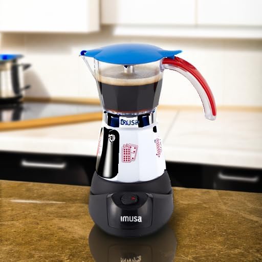 Imusa Special Edition Electric Cuba/Domino themed Espresso Maker, 3 or 6 Cups, White, Red, Blue | Brews 3 or 6 Cups, Ideal for Entertaining and Office - Image 5