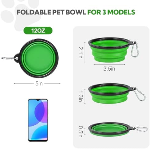 Collapsible Dog Bowl for Travel,2-Pack 12oz Pet Portable Water Food Bowls - Image 3
