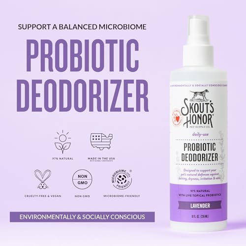 SKOUT'S HONOR Probiotic Dog Deodorizing Spray - Lavender, 8 oz, 2-Pack - Image 2