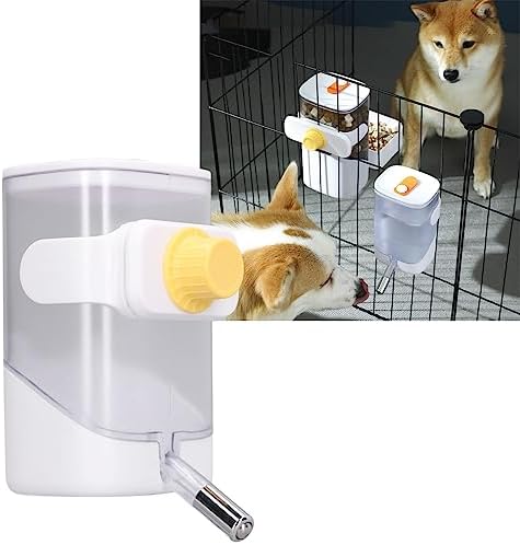 23.67oz Pet Water Feeder Bottle,Stainless Steel Cage Hanging Water Dispenser for Dogs,Cats,Hamsters,Rabbits (White) - Image 5