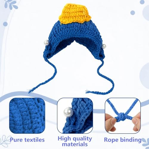Cute Cat Hat Costume Suitable for 5 to16 lbs - Kitten hat Head Circumference 11" or Less cat Hats for Cats only pet Christmas Photography Outfits - Image 4